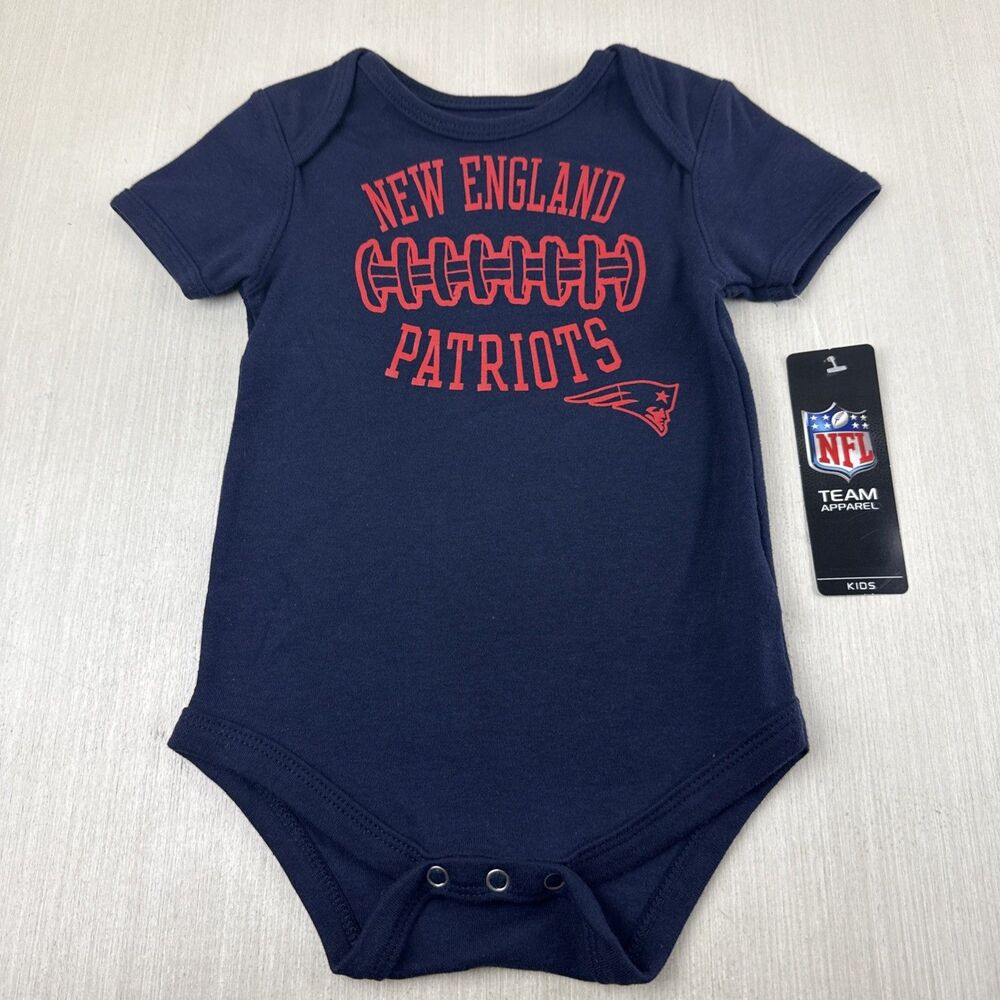 New England Patriots Bodysuit 18 Mo Outfit NFL NWT Blue Football Team Apparel